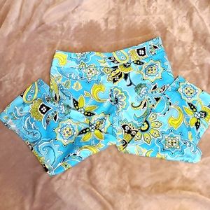 Grace Elements Turquoise Paisley design Cropped Pants